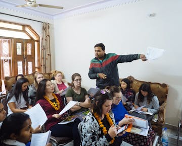 IVHQ volunteer orientation with local team in Delhi India