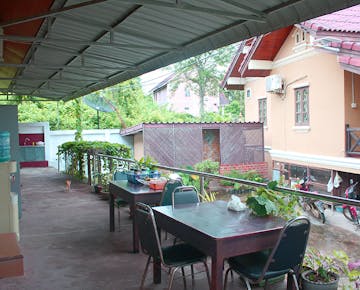 A view of the common rest area for IVHQ volunteers in Laos