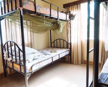A typical homestay bedroom in Tanzania