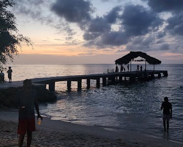 Sunset view by a port in Trinidad and Tobago for IVHQ volunteers